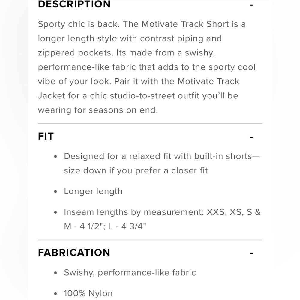 NWT Alo The Motivate Track Short - Picture 4 of 7